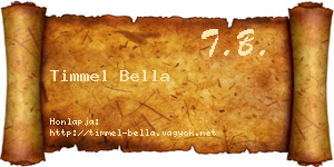 Timmel Bella névjegykártya